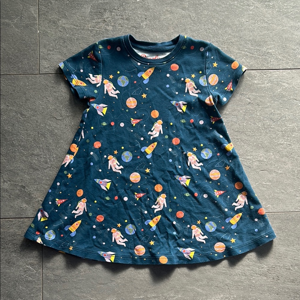 Piccolina Kids Space-Themed Dress - Blue